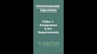 Intramuscular Injections Preparation amp Kit Requirements By CactusMen Australia [upl. by Einej]