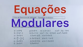 EQUAÇÕES MODULARES [upl. by Hsirap]