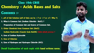 Acids Bases and Salts  Lecture  13  Class 10th CBSE  acidsbasesandsalts [upl. by Sidonia]