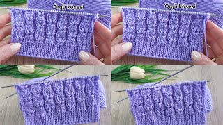 İki şiş kolay örgü yelek model anlatımı ✅️Eays knitting crochet patterns [upl. by Hoagland]