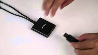 How to Install Accells Mini DisplayPort 12 to 2 DisplayPort MultiDisplay MST Hub [upl. by Ulland]