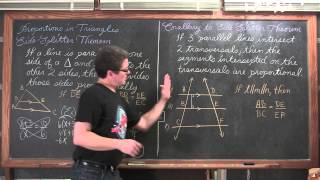 Side Splitter Theorem Proportions in Triangles [upl. by Rhyner833]