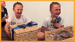 Surprising My Girlfriend With Our New Puppy [upl. by Esorbma]