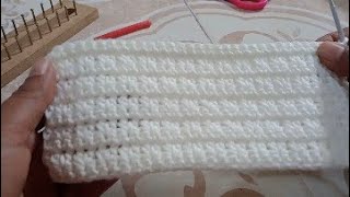 Punto fantasía a crochet para mantas y cobijas de bebe [upl. by Arihk]