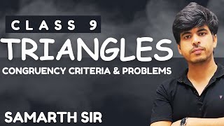 TRIANGLES  PART 1   CONGRUENCY CRITERIA amp PROBLEMS  CLASS 9 [upl. by Nuahs757]