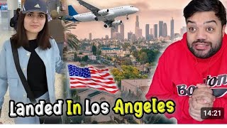 Left new York And Land ln Los Angeles 🥰🇱🇷 United States of America Hollywood ka shahar [upl. by Millie]