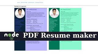 NodeJS PDF CV Resume Maker  4 HTML Resume Styling with CSS  Setting PDF Resume Size [upl. by Harman206]