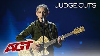 WOW 14YearOld Singer Benicio Bryant Takes Risk With Original Song  Americas Got Talent 2019 [upl. by Armand]