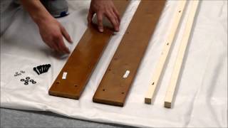 All Wood Platform Bed Assembly VideoStep 1 [upl. by Suidaht]