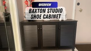 Baxton Studio Warren Shoe Cabinet Review Stylish Storage  Espresso Finish [upl. by Lucey684]