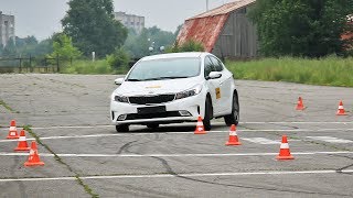 KIA Cerato Лосиный тест Торможение Крены [upl. by Bank]