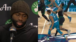 Jaylen Brown calls out Grant Williams bumping Tatum quotthought they were friends guess notquot 😳 [upl. by Kristie917]