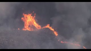 Watch Live FastMoving Brush Fire North of Santa Clarita  NBCLA [upl. by Ayr]