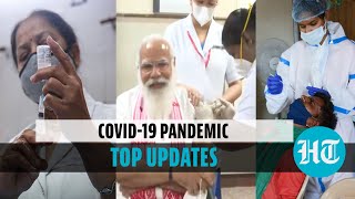 Covid update PM Modi gets first dose of vaccine India third wave warning [upl. by Bertasi181]