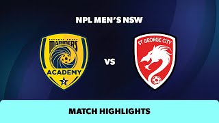 NPL Mens NSW Round 26 Highlights –Central Coast Mariners v St George City [upl. by Camroc]