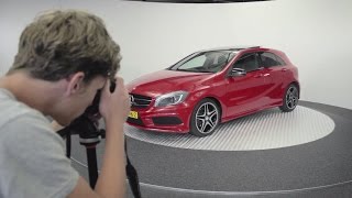 Professionele autofotografie met een auto draaiplateau [upl. by Aicnorev]