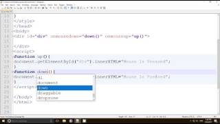 onmousedown and onmouseup in javascript [upl. by Yortal967]