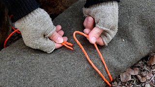 Simple Cinch Knot for Bushcraft and Camping [upl. by Etteniotna]