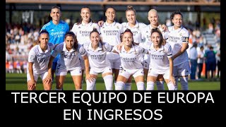 REAL MADRID FEMENINO TERCERO DE EUROPA EN INGRESOS [upl. by Dranyam553]