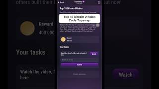 Top 10 Bitcoin whales Code Tapswap [upl. by Ahseral192]