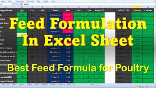 Poultry Feed Formulation  feed formulation software  Best feed formula for chicken  Chicken feed [upl. by Gean522]