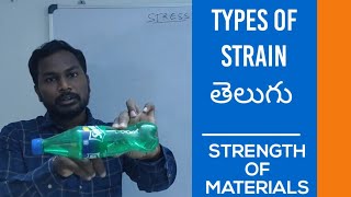 Strain in Strength of Materials  Strain  Tensile Compressive Shear Volumetric Strain [upl. by Walford]