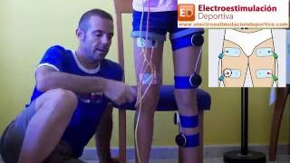 Colocación de electrodos para masaje de electroestimulación [upl. by Elyagiba168]