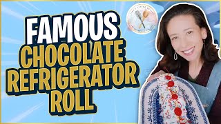 Famous Chocolate Refrigerator Roll Recipe Icebox Cake  Lifes Little Sweets [upl. by Kappel]