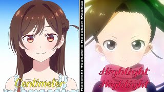 RentaGirlfriend OP1 Centimeter amp Kunoichi Tsubaki OP Highlight Highlight  Anime Mashup [upl. by Ralfston]