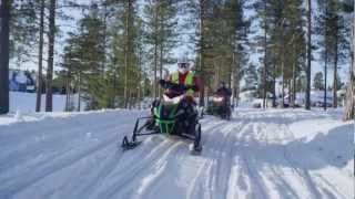 Snowmobiling in Levi Finnish Lapland  Discover Lapland in Finland with a snowmobile [upl. by Immac250]