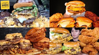 ASMR Burgers Mukbang Compilation 9  Fast Food Asmr  Satisfying eating sounds [upl. by Tica795]