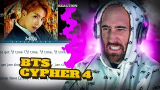 BTS  CYPHER 4 RAPPER REACTION [upl. by Acinyt]