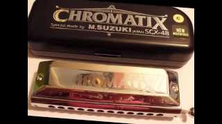 Suzuki CHROMATIX SCX48 12 hole chromatic harmonica being demonstrated by Gary M Harmonica [upl. by Yerbua]