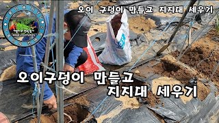 417 오이구덩이 만들고 지지대 세우기끼륵이의 전원일기끼륵아놀자TV [upl. by Nivaj]