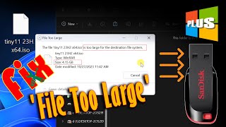 Resolving the File too large for destination file system Error when Copy file to USB Drive [upl. by Alaehcim]
