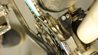 Bicycle front derailleur adjustment  indexing [upl. by Yerffeg61]