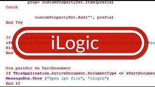 Inventor  iLogic  Write iProperties with Global Forms and External Rules [upl. by Nilyram]