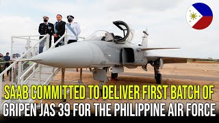 SAAB COMMITTED TO DELIVER FIRST BATCH OF GRIPEN JAS 39 FOR THE PHILIPPINE AIR FORCE [upl. by Blainey591]