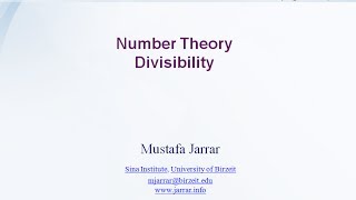 43 Divisibility in Number Theory [upl. by Ellennahs]