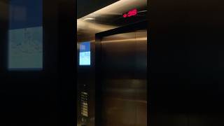 Mitsubishi GPMIII HighSpeed Elevator  Hilton Singapore New Wing Upper shorts [upl. by Akeimahs]