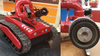 Robotic fire fighting Equipment  Tackle in difficult pass  Fire Expo 2024 Delhi [upl. by Nakeber875]