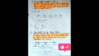 law of multiple proportion amp Gay lussais law of gaseous volume class 11th viral shorts [upl. by Ahsotan]