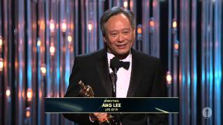 Ang Lee ‪winning the Oscar® for Directing quotLife of Piquot [upl. by Marketa577]