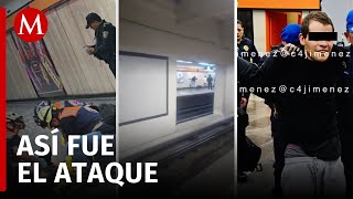 Apuñalamiento múltiple en el metro Tacubaya deja una víctima grave [upl. by Sitof514]