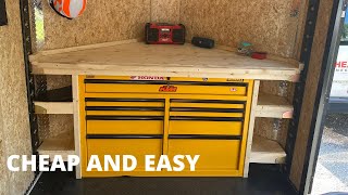 DIY enclosed trailer shelf with tool chest [upl. by Clere]