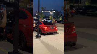 W204 C63 AMG SHOOTS FLAMES c63 youtube youtubeshorts viral subscribe theeurocarguy sub [upl. by Merola]