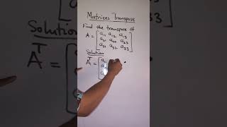 How To Transpose A 3By3 Matrix Dimension fischermath271 [upl. by Losyram355]