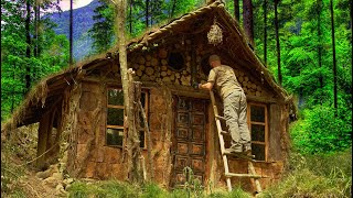 Building a Forest House in 30 DAYS  From Zero to Complete in [upl. by Berkie]