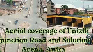 Aerial coverage of Unizik junction road Dualization and Club road Awka [upl. by Ignatz]