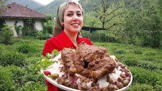 Cooking traditional food with walnut and chicken fesenjan [upl. by Chilcote]